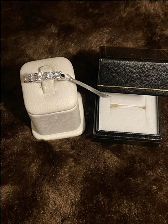 New, Firm, Size 7 White Topaz and Mystic Blue Passion Topaz Sterling Silver Ring, 3.86 TCW  