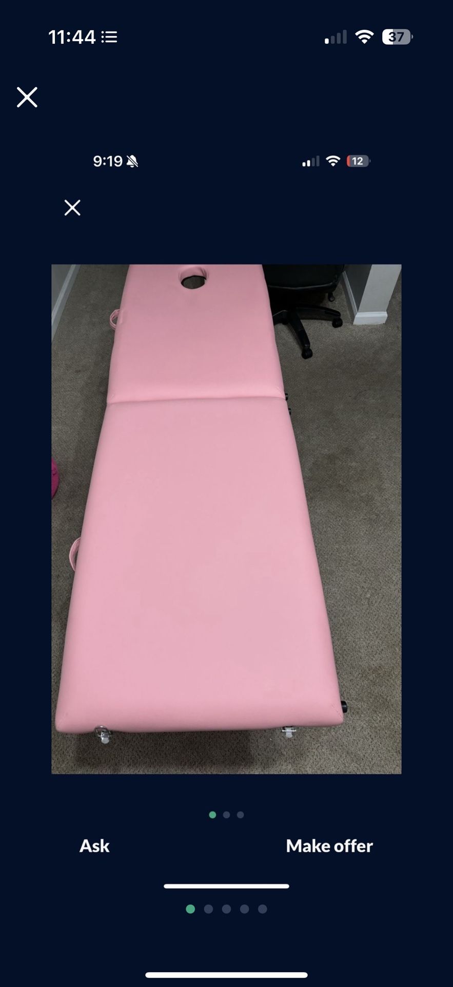 Massage table