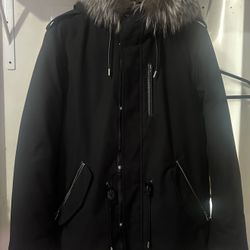 Mackage Seth Parka Sz38 Silver Fox Trim. Lightly Worn