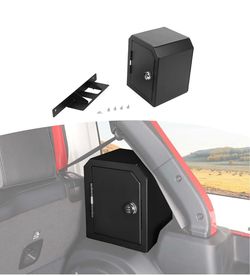 para Jeep JLU Caja de Seguridad para Maletero Derecho con Cerradura de Seguridad para Jeep Wrangler JLU 2018 en adelante 4P con Altavoz de Maletero, A