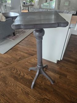 SOLID wood refurbished pedestal table