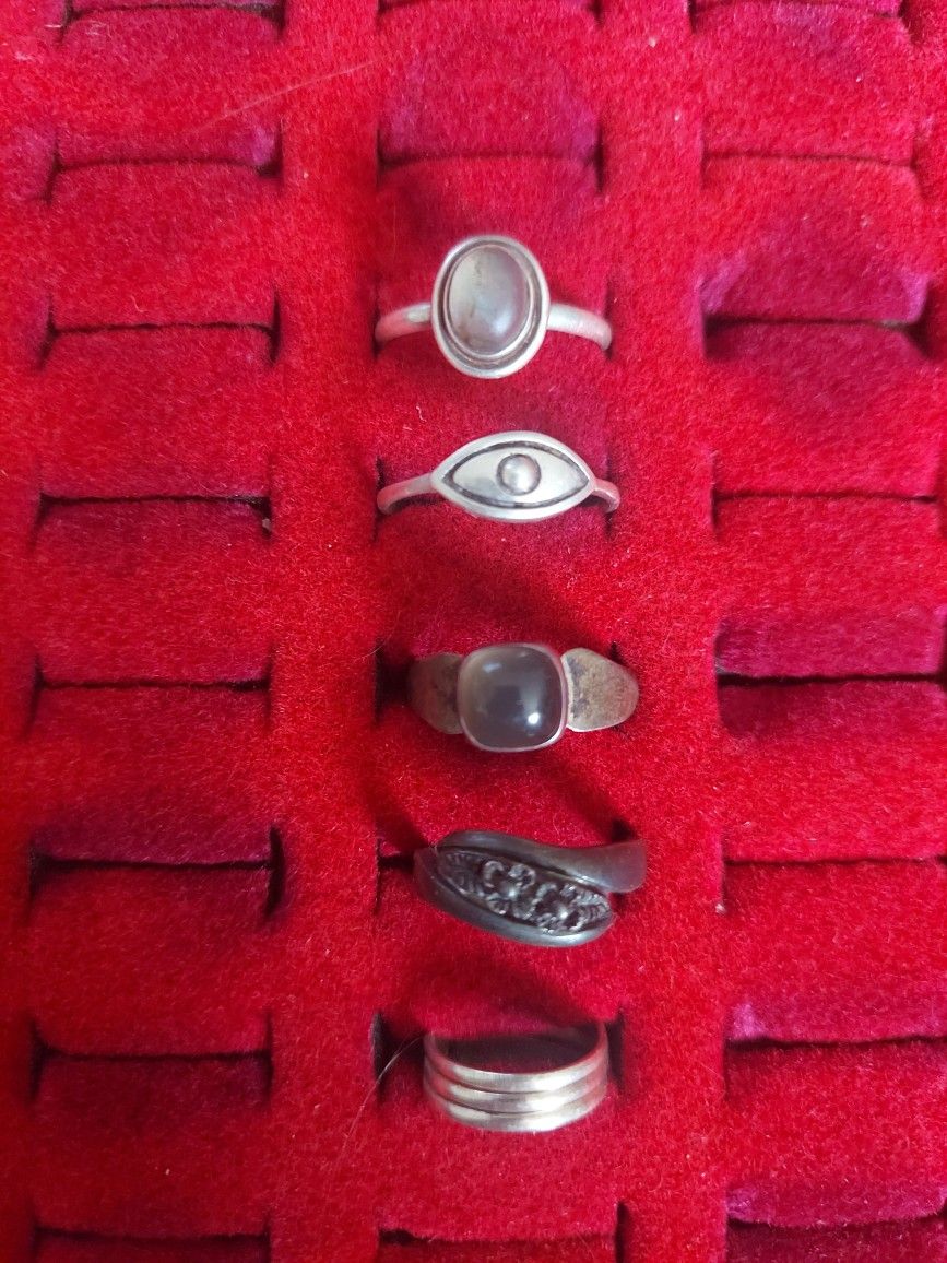 5 Sterling Silver Rings