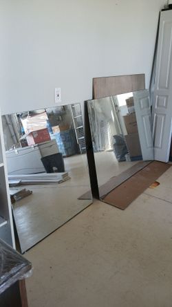 2 Frameless Mirrors