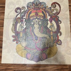 9-Piece Wood Wall Art – Ganesha Mural (Like New) – DENY Designs