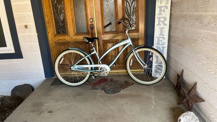Electra brand 26” single speed coaster brake beach cruiser Bike – Silver/Blue