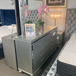 Dresser Mirror Nighstand $999! Easy Financing! 💛✨💛 