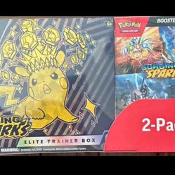Pokémonw Surging Sparks Elite Trainer Box + Booster Bundle 2-pack Costco Set