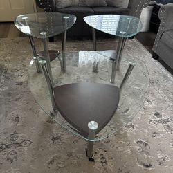 Three piece coffee table