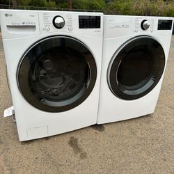 LG Washer And Electric Dryer 27” 