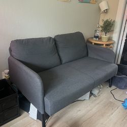 GLOSTAD Loveseat, Knisa dark gray