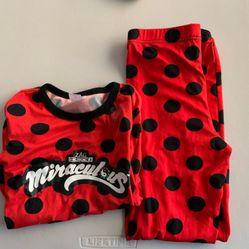 Miraculous Girl Pajamas Size Medium Kids 