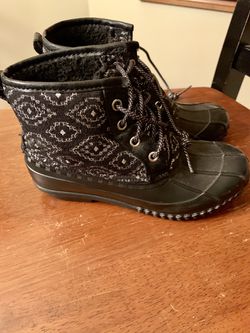 Girls Size 5y Justice Sherpa lined boots