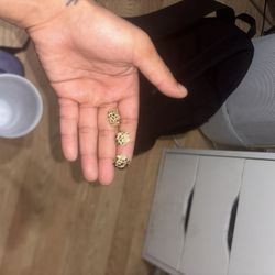 Gold nugget Ring & Earrings 10k