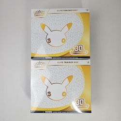 Pokemon 30th Anniversary Celebration Elite Trainer Box ETB Sealed Lot 2