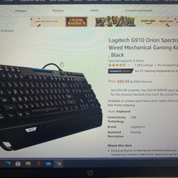 Logitech G910 Orion Gaming Keyboard