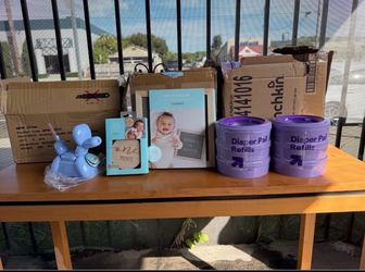 Brand New Baby Milestone & Nursery Gift Lot - Letterboard, Cards, Diaper Refills