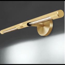 24 in. Brass Modern Hardwired Vanity Art Light, 360° Rotatable Lampshade