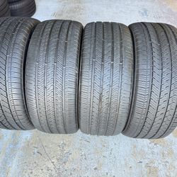 Four Tires 285/45/21 Bridgestone Alenza Sport Runflats With 65% To 95% Left BMW Set 