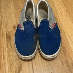 Blue/Gray Slip On vans