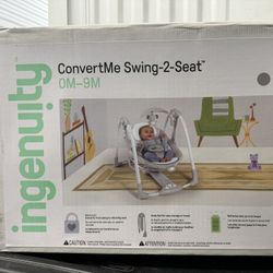 Brand new in box Ingenuity ConvertMe Swing-2-Seat Portable Swing baby portable 