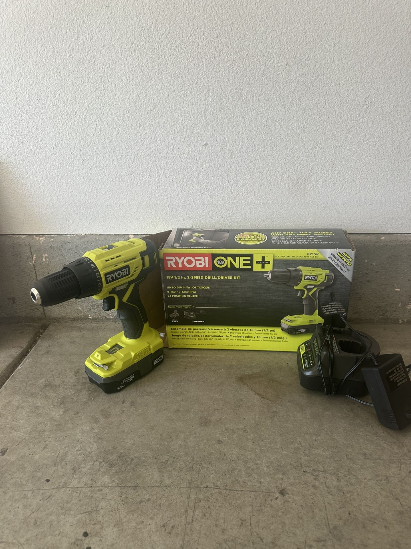 ryobi 18v 1/2 in. 2-speed drill kit