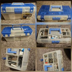 Plastic Organizer Tool Box with Hardware