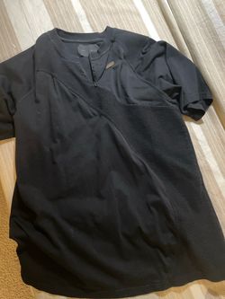 HELIOT EMIL Black Asymmetric Paneled Zip T-Shirt