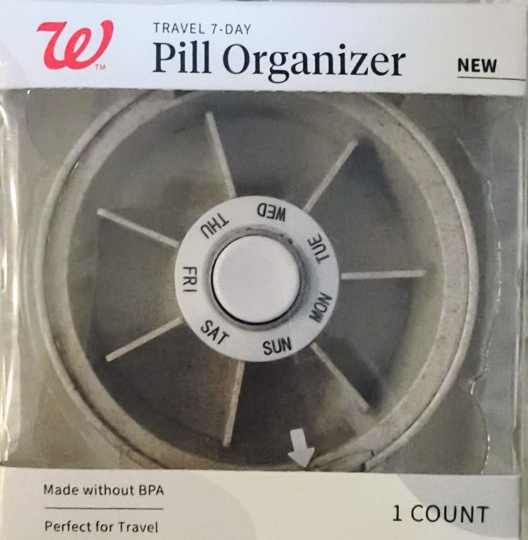Push & Spin Weekly Pill Organizer New In Package