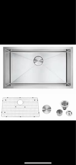 18-Gauge Stainless Steel 30 in. Single Bowl Undermount Kitchen Sink