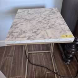 End Table With Plug-In Charger Dock 