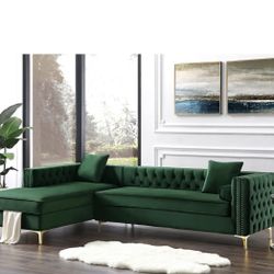 Sectional Sofa (Hunter Green)…just Like NEW