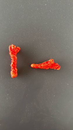 Dolphin shaped hot Cheeto and wizard magical staff hot Cheeto