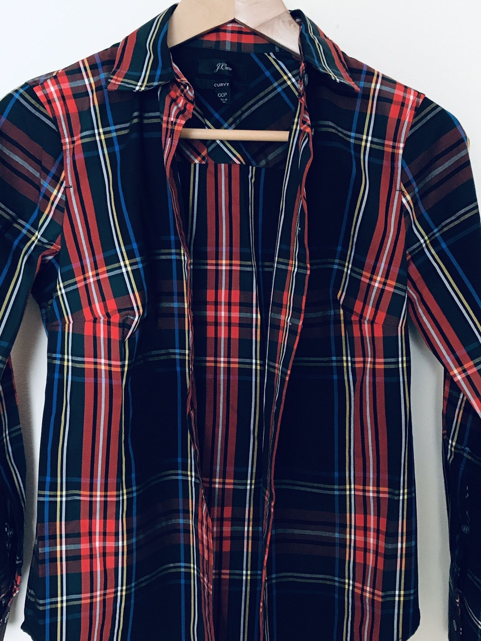 J Crew Women Plaid Shirt Size OOP