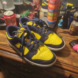 Size 9.5 Michigan Dunk Lows UnReleased  