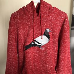 Vintage Staple Pigeon Hoodie Red Sz Large