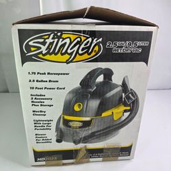 Stinger 2.5 Gallon Wet Dry Vacuum.
