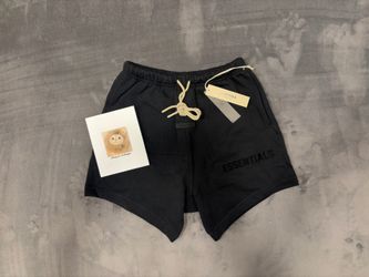 Fear Of God Essentials Shorts Jet Black - Size S NEW WITH TAGS