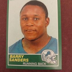 Barry Sanders 3 1989 Score Rookie Football Cards 