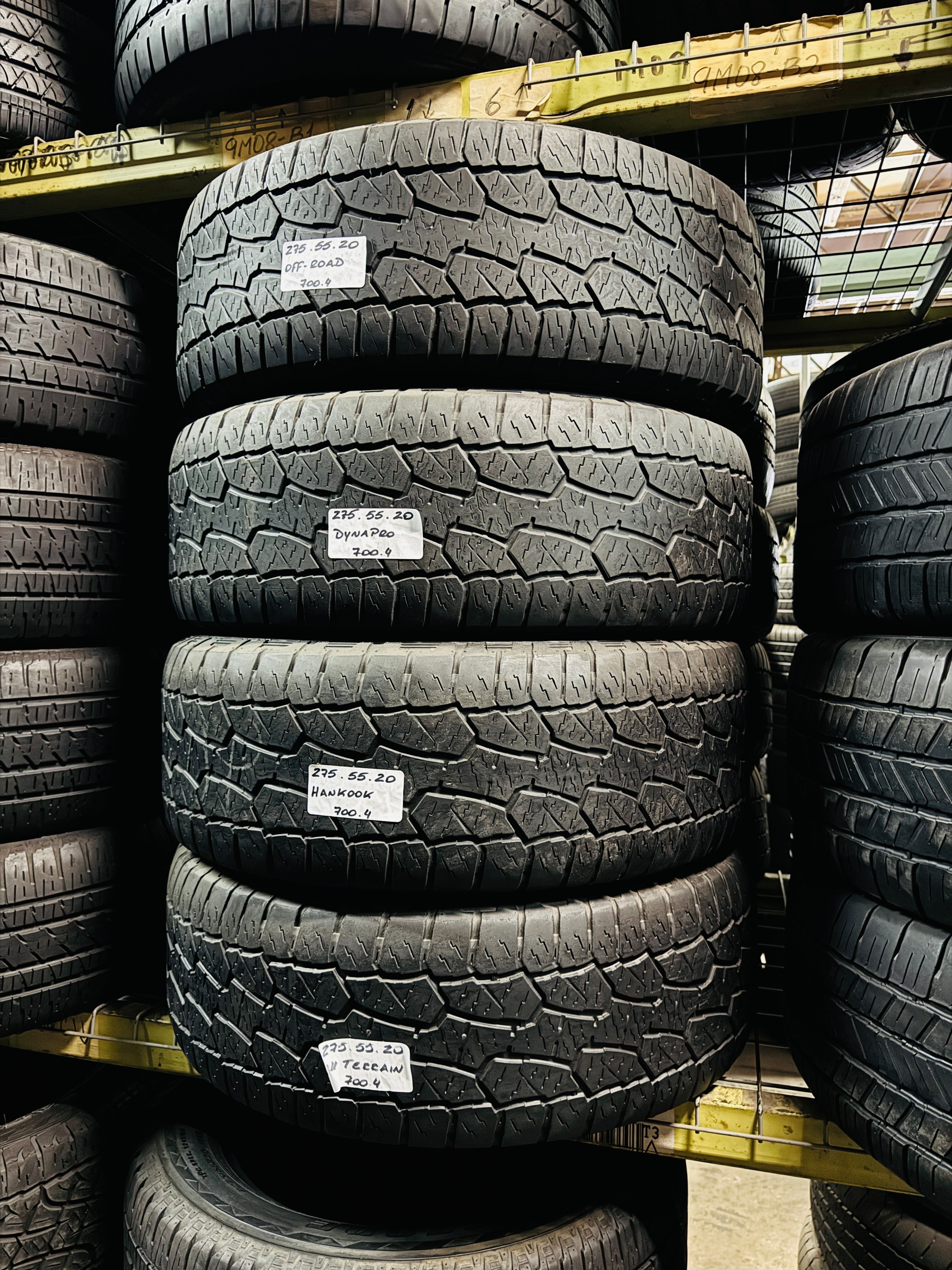 β
4 Matching Used Tires 275/55R20 HANKOOK DYNAPRO ATM ALL TERRAIN A/T 275 55 20