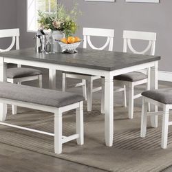 Dining Table Set With Bench 