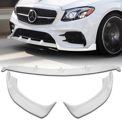 For 2017-2020 Mercedes E-Class Sport W213 Painted White Front Bumper Spoiler Lip -(2-PU-345-PWH