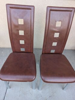 Modern Faux Leather Dining Chairs Set of 2