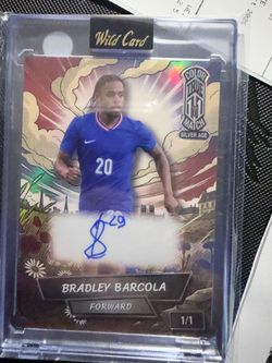 2026 Wild Card Comix Silver Age True Color Match 1/1 On-Card Autograph featuring Bradley Barcola