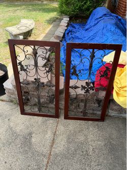 DECORATION, 17 3/4"w x 33" tall; 2 of them; cross streets are Arapaho & Waterview