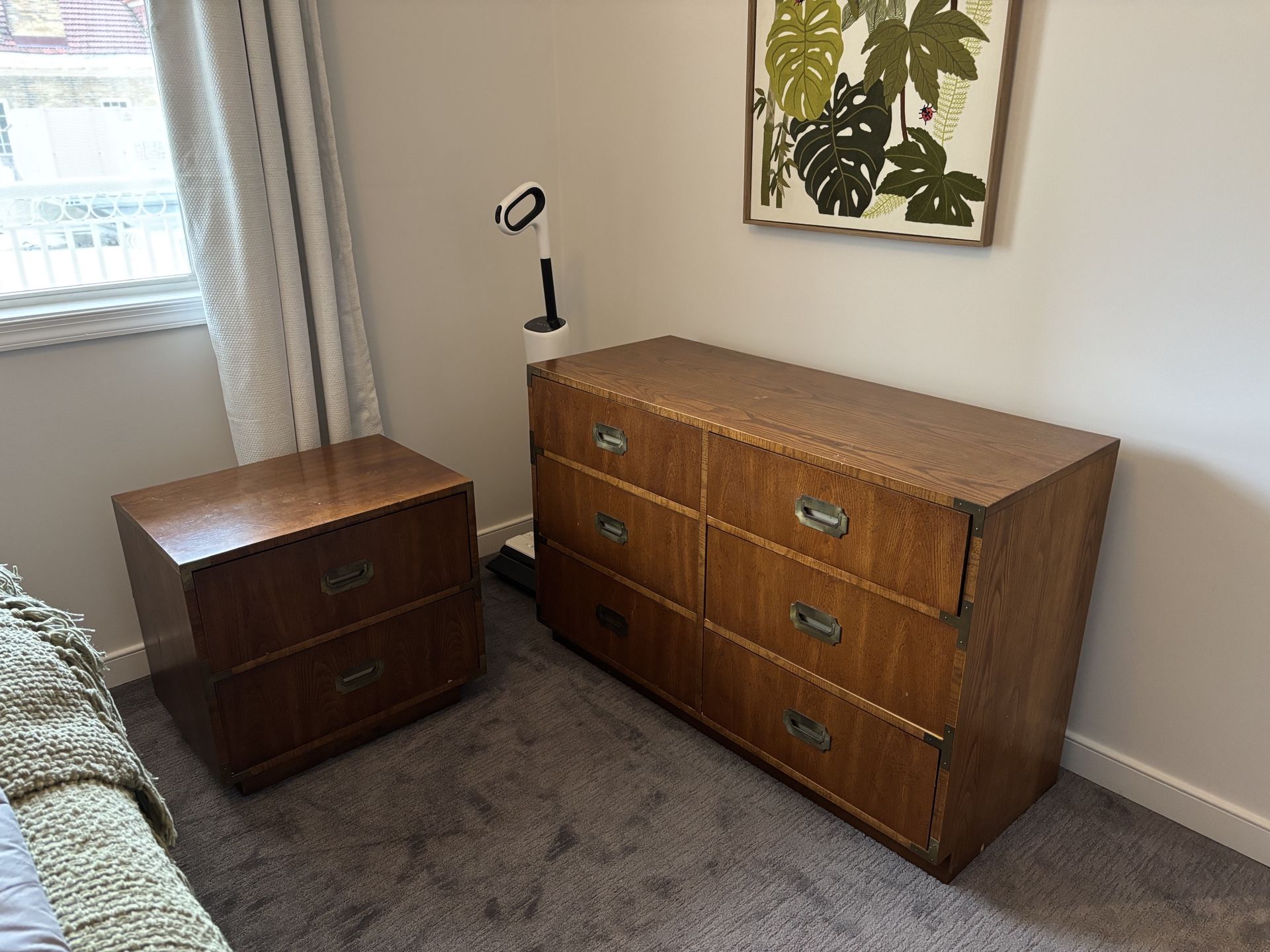 Vintage Dixie Campaigner MCM Dresser/Night Stand $425