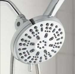 Chrome Dual Shower Heads with 60 in. Hose,Spa Massaging 8-Spray Pattern,1.8 gpm