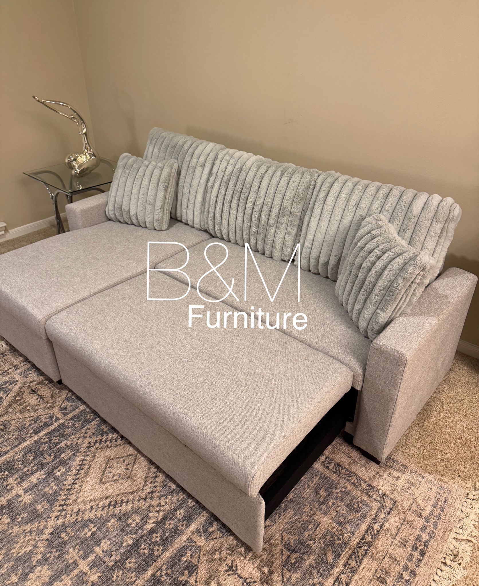 New Small Reversible Sleeper Sectional / Sofa Bed