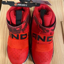 New And1 Boy Red Shoes Size 12