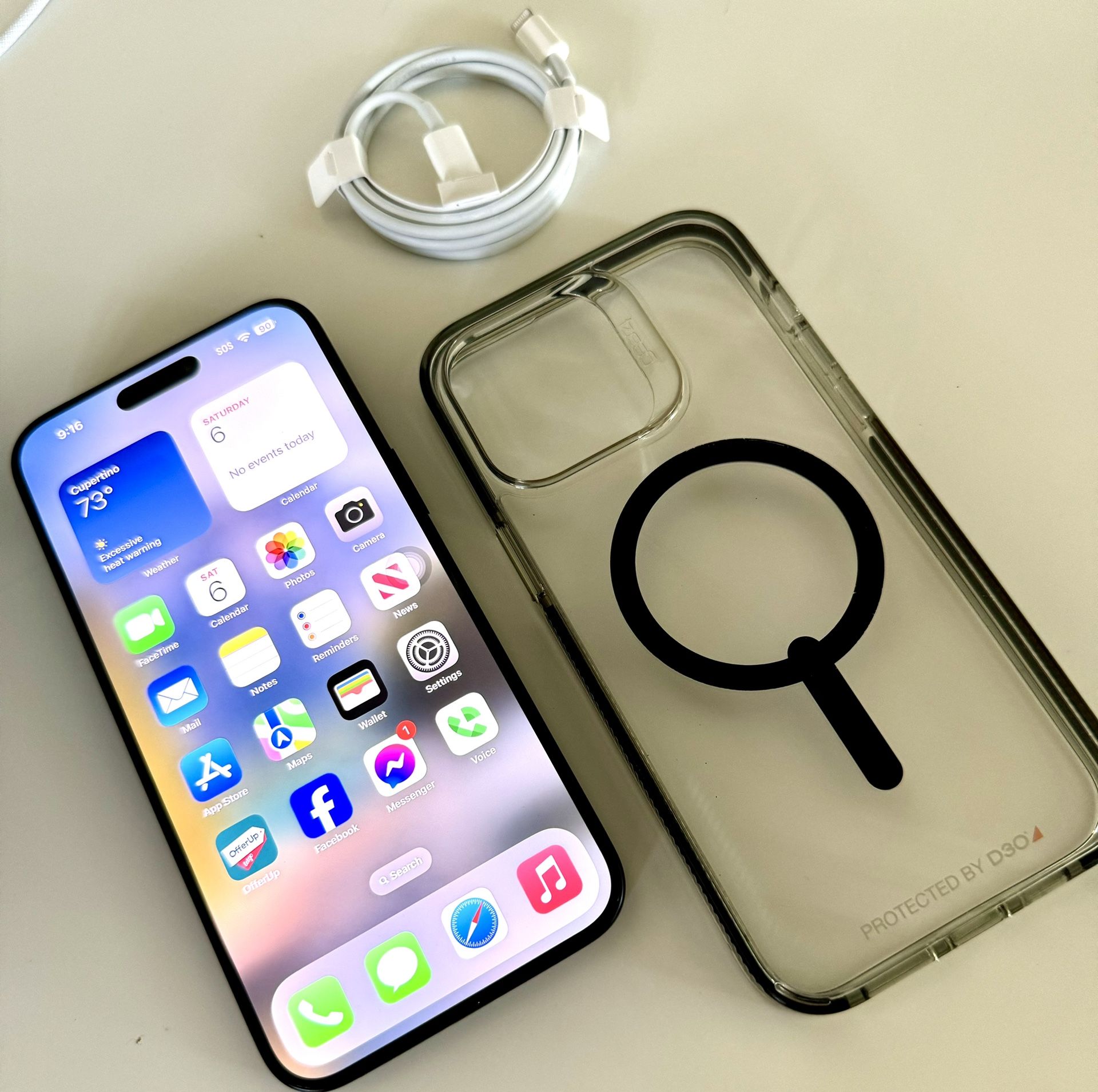 Apple iPhone 15 Pro Max 256GB, Unlocked ! 100% Battery Health! Come With Case And Charger.
