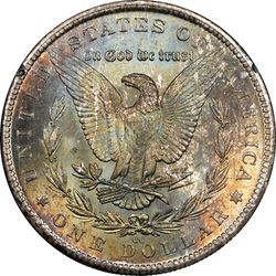 Reverse Toned 1884-CC Morgan Silver Dollar GSA Hoard